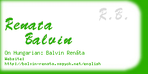 renata balvin business card